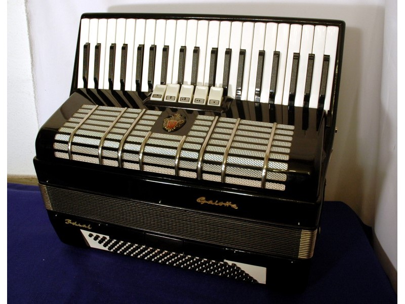 Galotta full size accordion finished in black